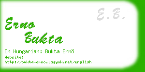 erno bukta business card