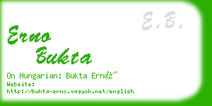 erno bukta business card